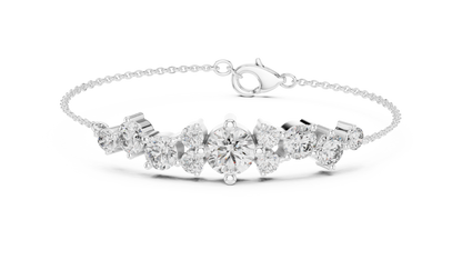 RKC 925 Sterling Silver 0,39Ct Moissanite női karkötő 14K sárga aranyozott, 11,50g