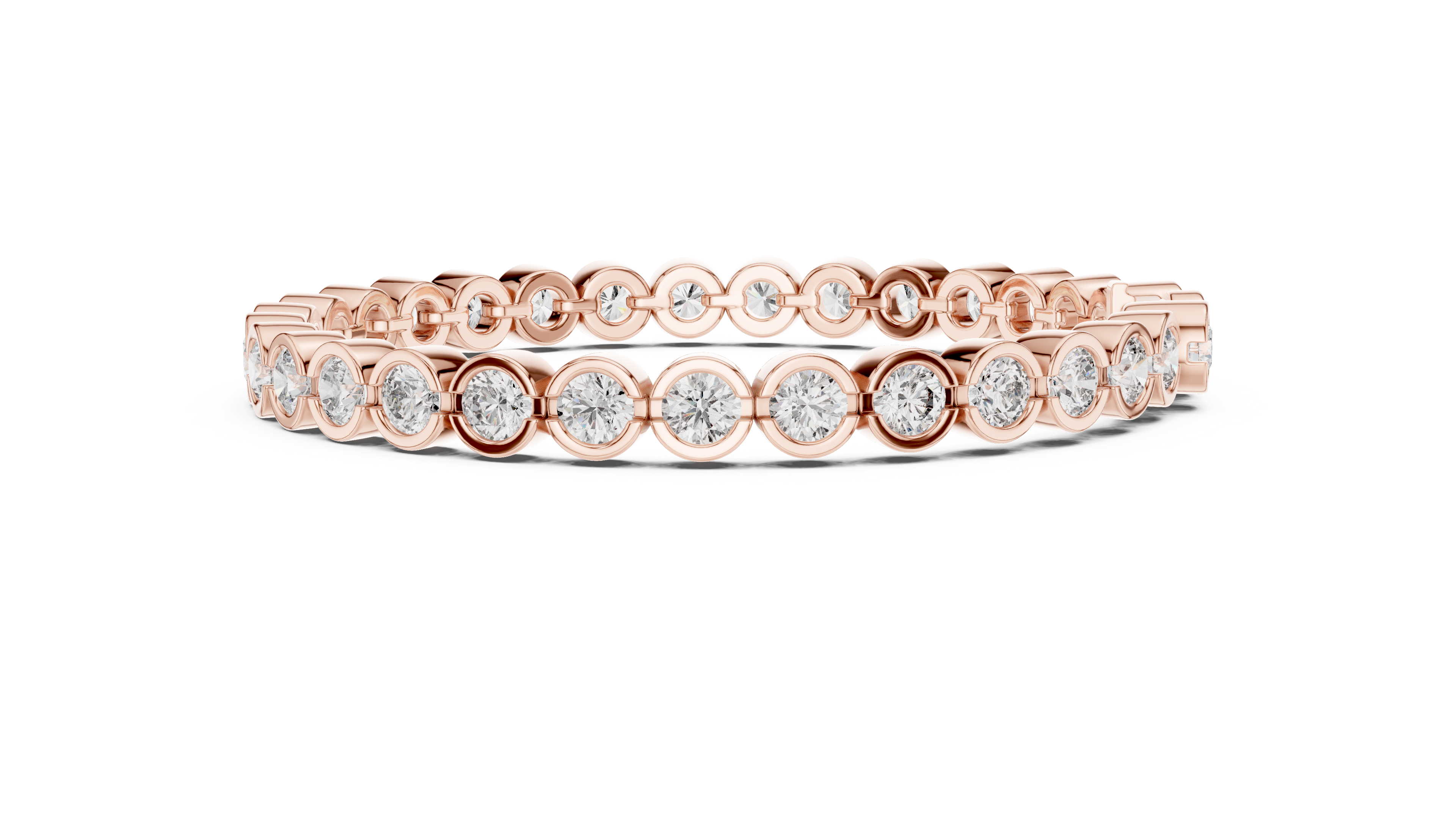 RKC 925 Sterling Silver 0,39Ct Moissanite női karkötő 14K sárga aranyozott, 11,50g