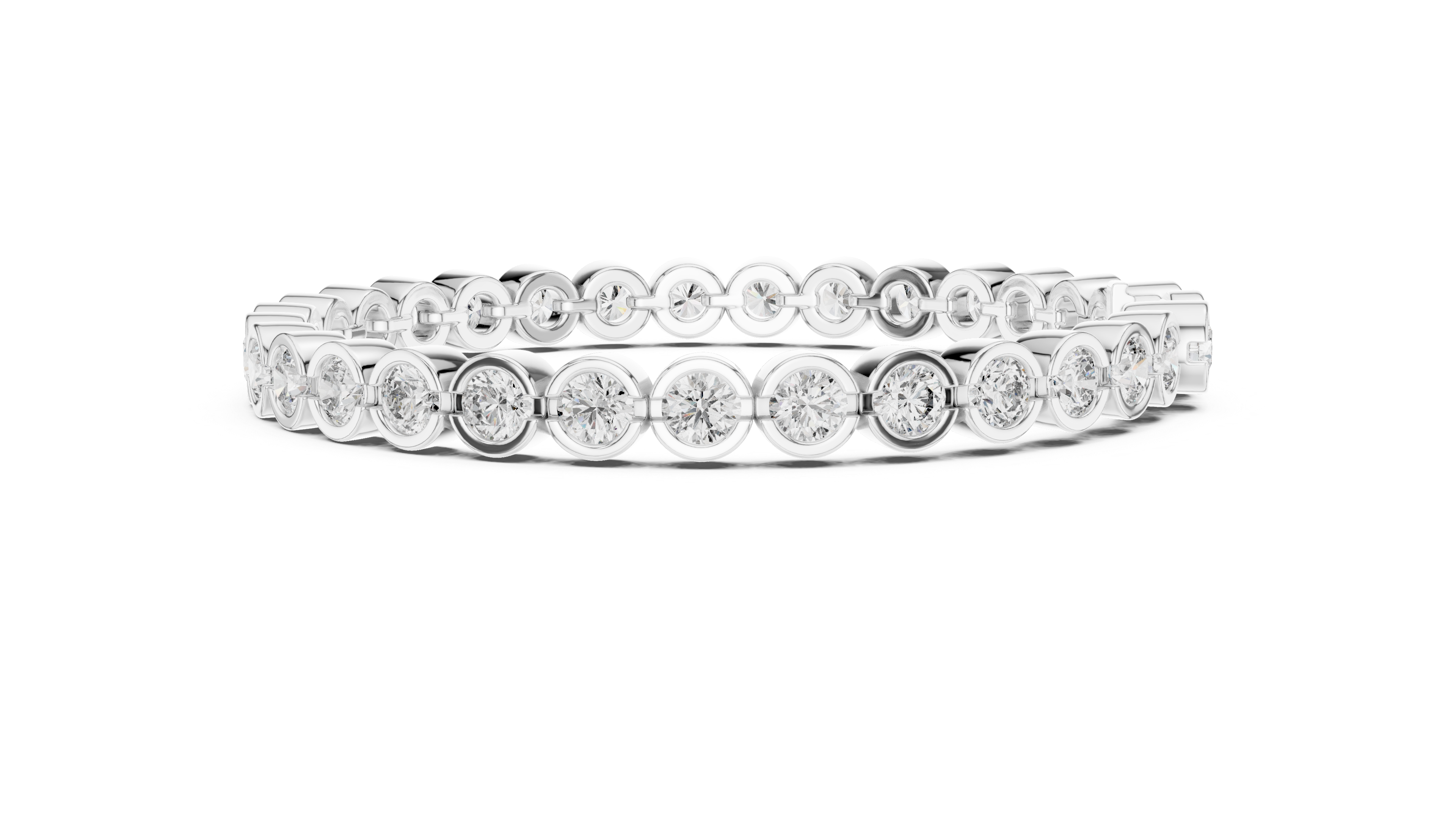 RKC 925 Sterling Silver 0,39Ct Moissanite női karkötő 14K sárga aranyozott, 11,50g