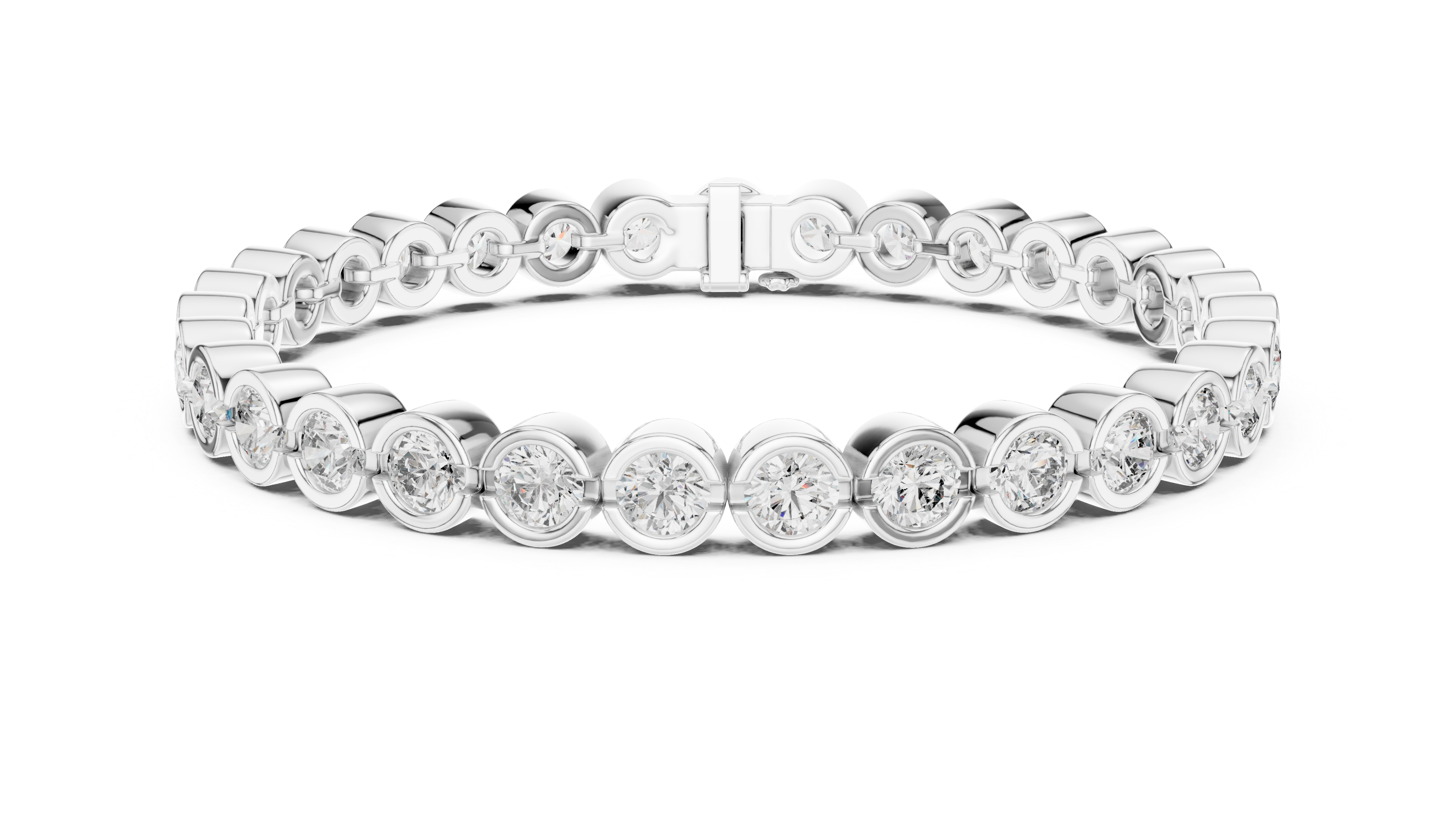 RKC 925 Sterling Silver 0,39Ct Moissanite női karkötő 14K sárga aranyozott, 11,50g