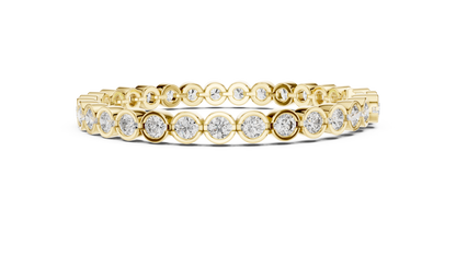 RKC 925 Sterling Silver 0,39Ct Moissanite női karkötő 14K sárga aranyozott, 11,50g