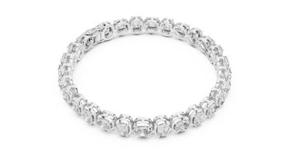RKC 925 স্টার্লিং সিলভার 0.39Ct Moissanite মহিলাদের ব্রেসলেট 14K হলুদ সোনার প্রলেপ Wt 11.50gm