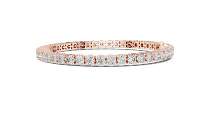 925 Silver Classic Round-Cut Moissanite Tennis Bracelet 14K Gold Plated