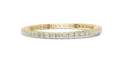 925 Silver Classic Round-Cut Moissanite Tennis Bracelet 14K Gold Plated