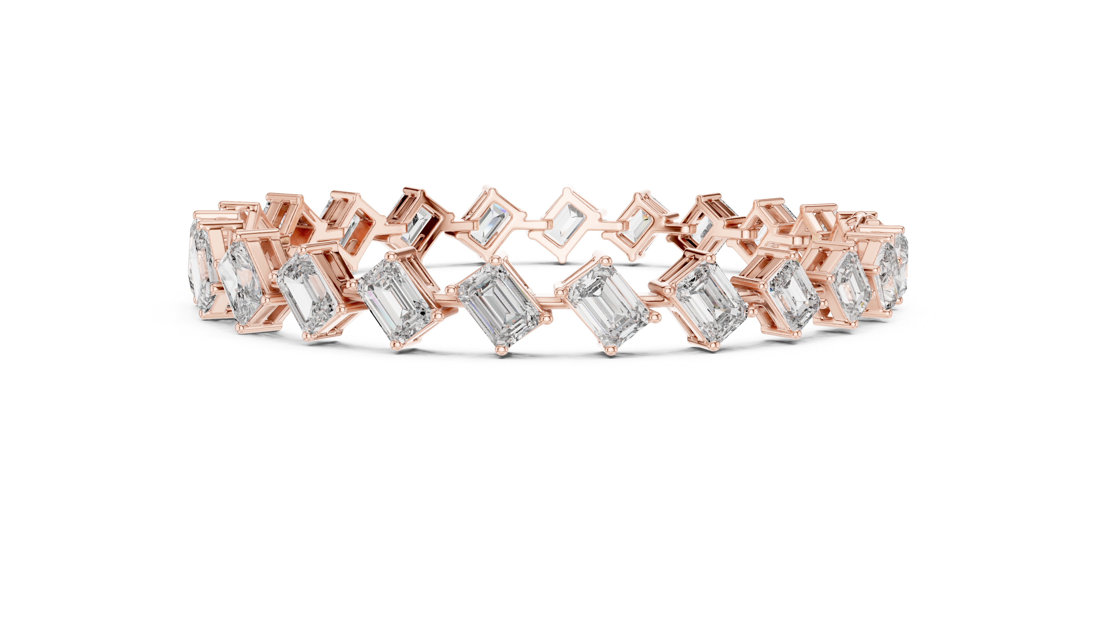 RKC 925 Sterling Silver 0,39Ct Moissanite női karkötő 14K sárga aranyozott, 11,50g