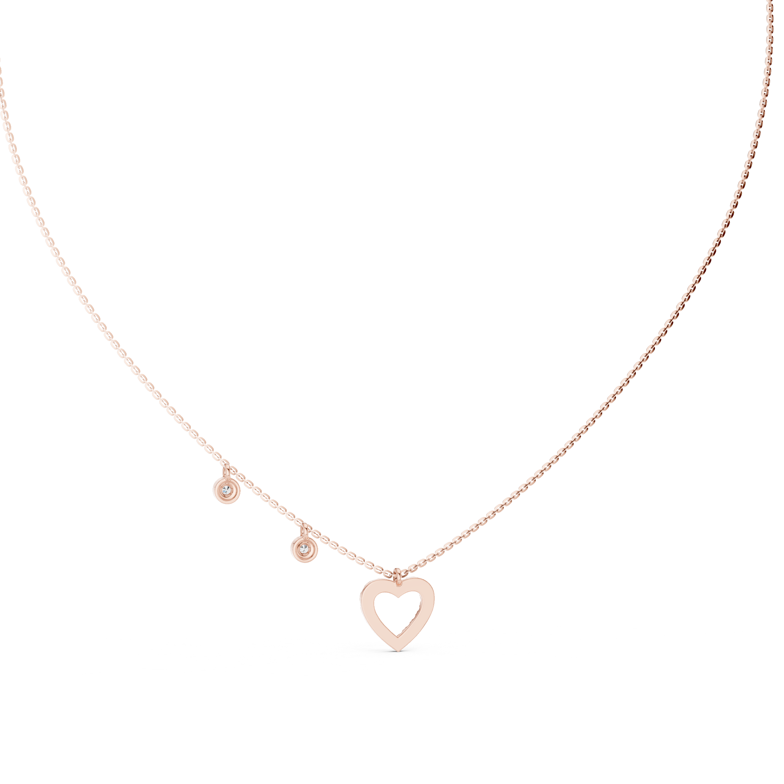 925 Silver Moissanite Heart Shape Pendant 14K Gold Plated