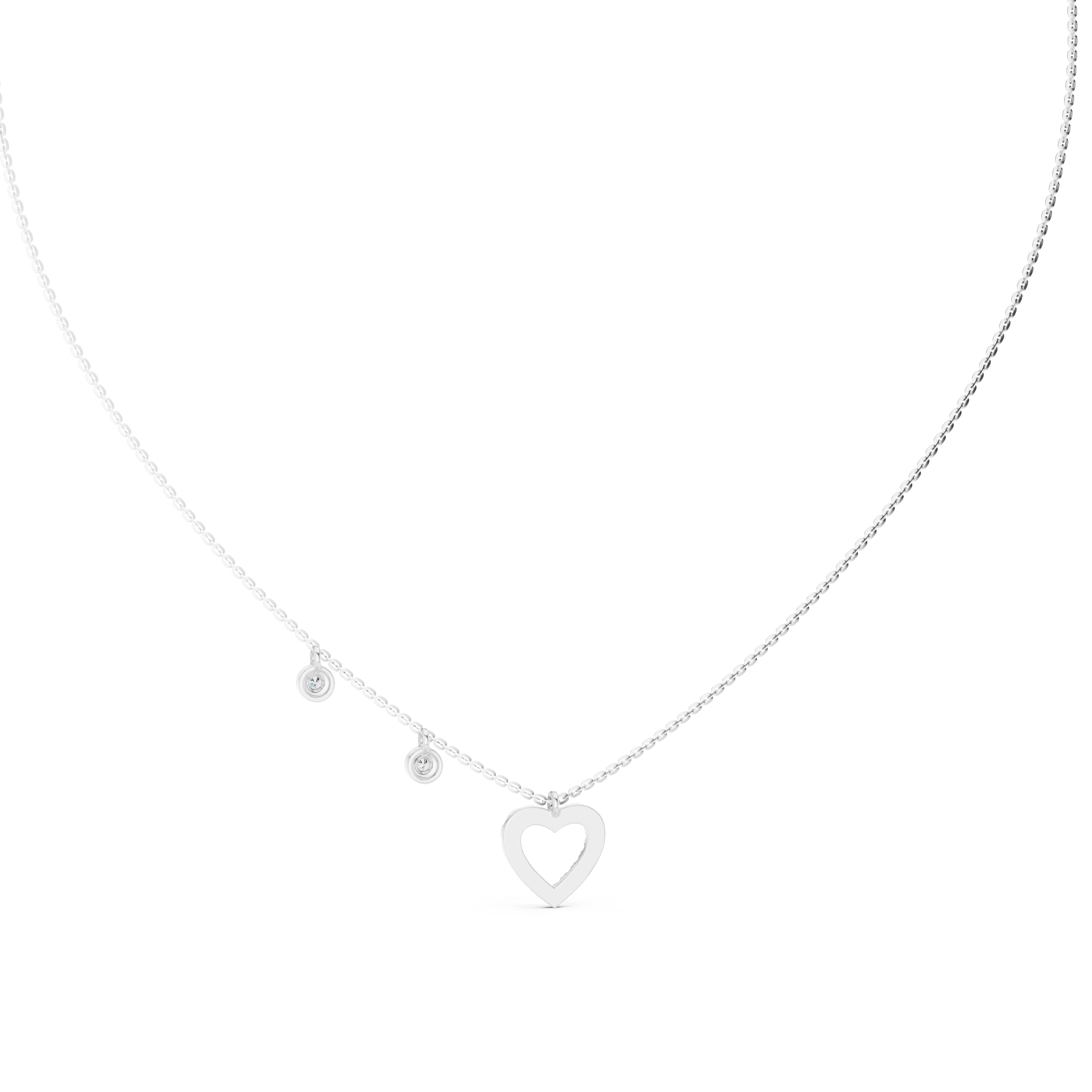 925 Silver Moissanite Heart Shape Pendant 14K Gold Plated