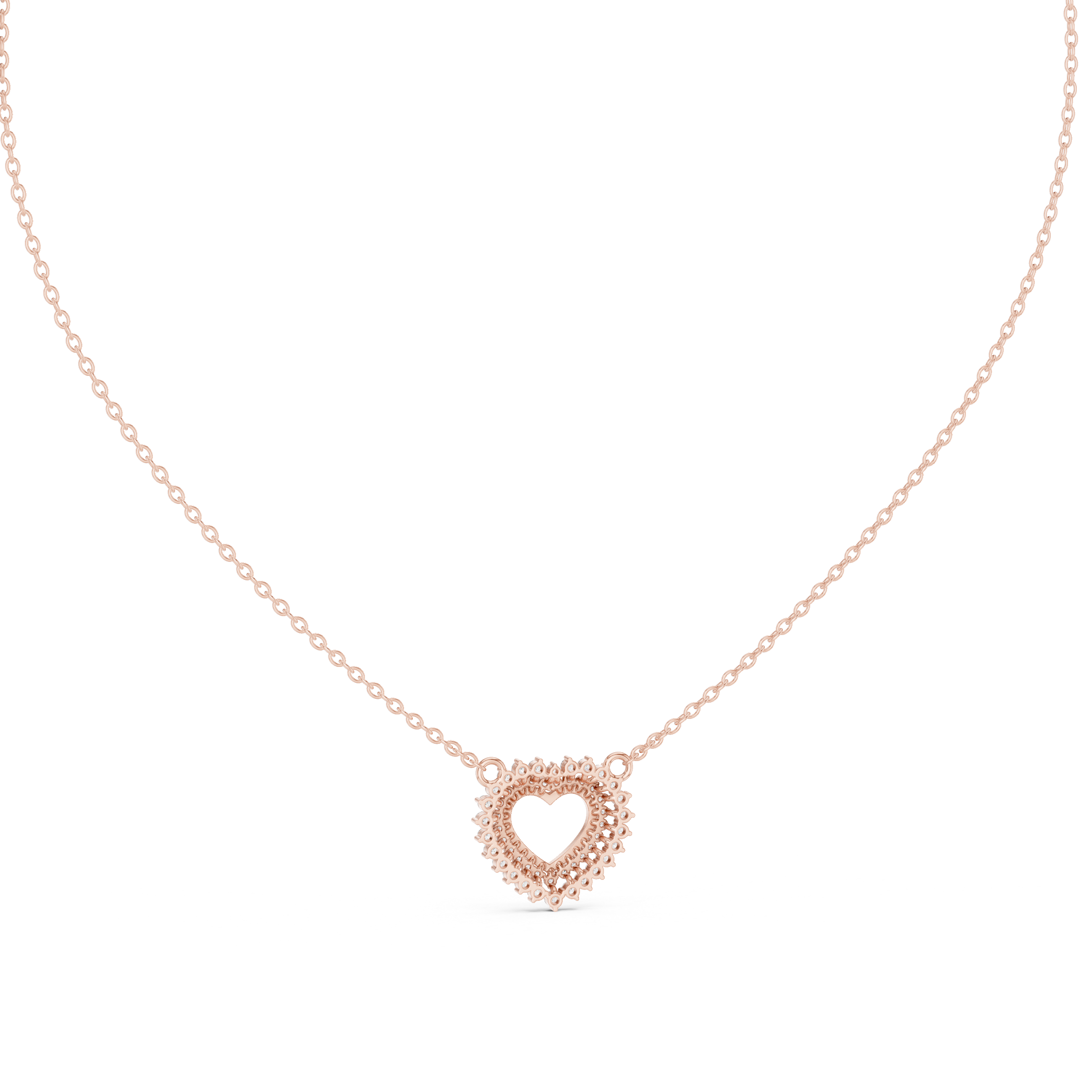 925 Silver Moissanite Heart Shape Pendant 14K Gold Plated