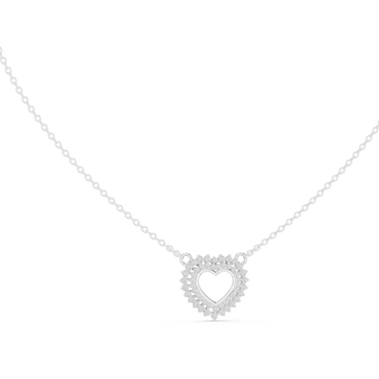 925 Silver Moissanite Heart Shape Pendant 14K Gold Plated
