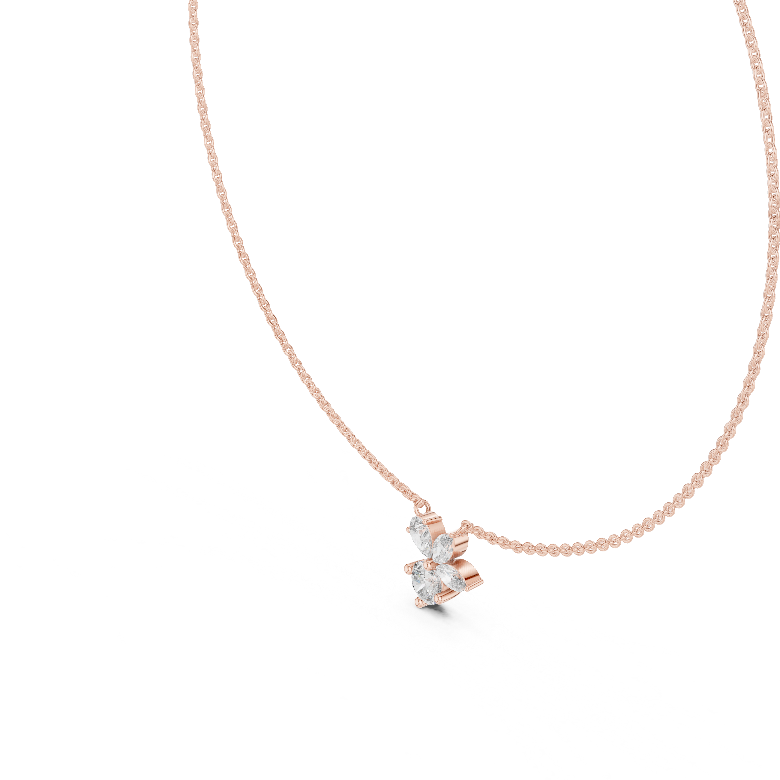 925 Silver Multi-Shape Moissanite Pendant 14K Gold Plated