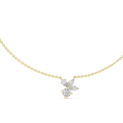 925 Silver Multi-Shape Moissanite Pendant 14K Gold Plated
