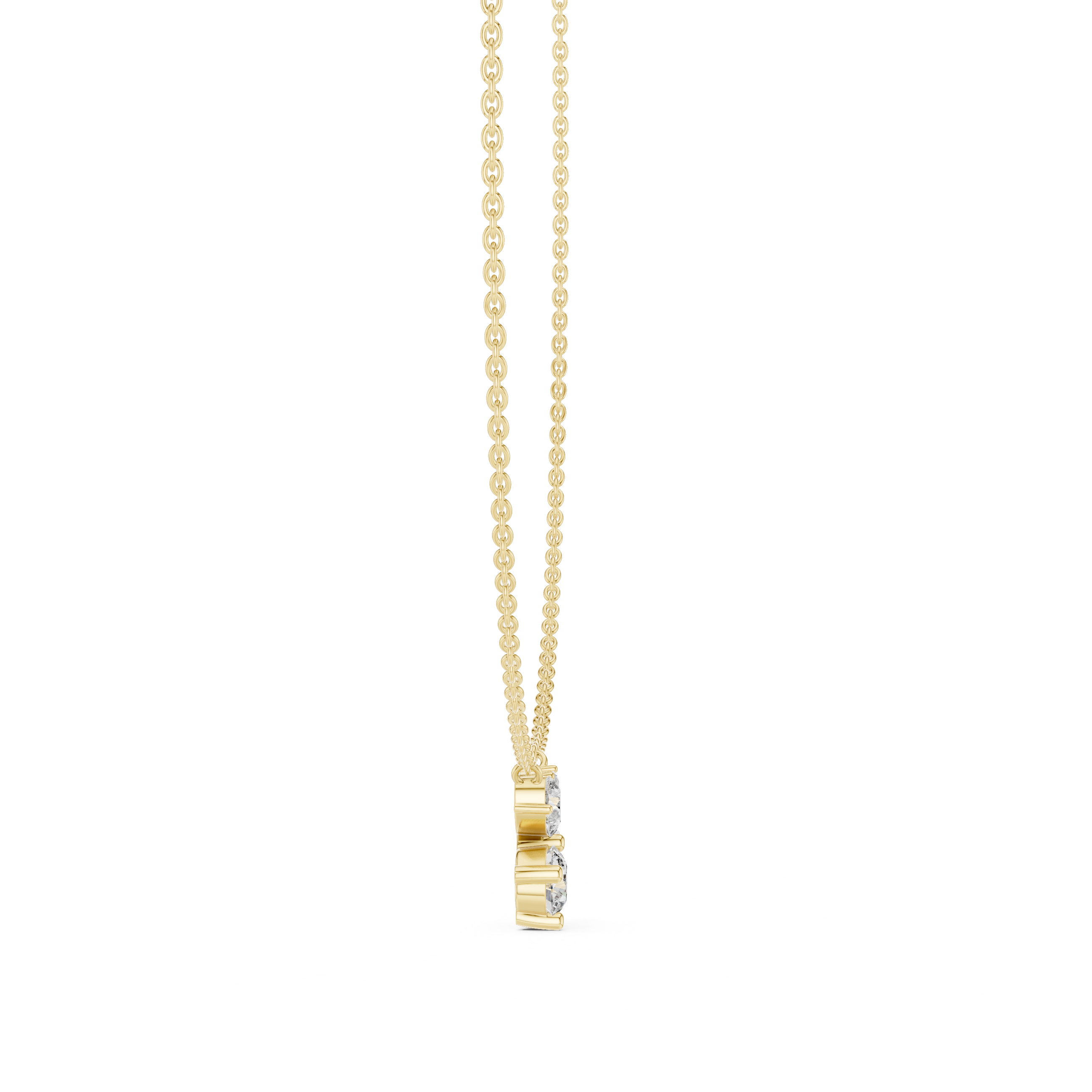 925 Silver Multi-Shape Moissanite Pendant 14K Gold Plated