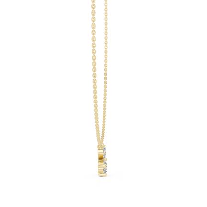 925 Silver Multi-Shape Moissanite Pendant 14K Gold Plated