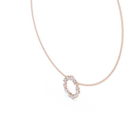 925 Silver Moissanite Circle Shape Pendant 14K Gold Plated
