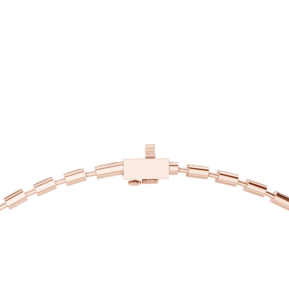925 Silver Graduated Emerald-Cut Moissanite Tennis Necklace – 14K Gold Finish