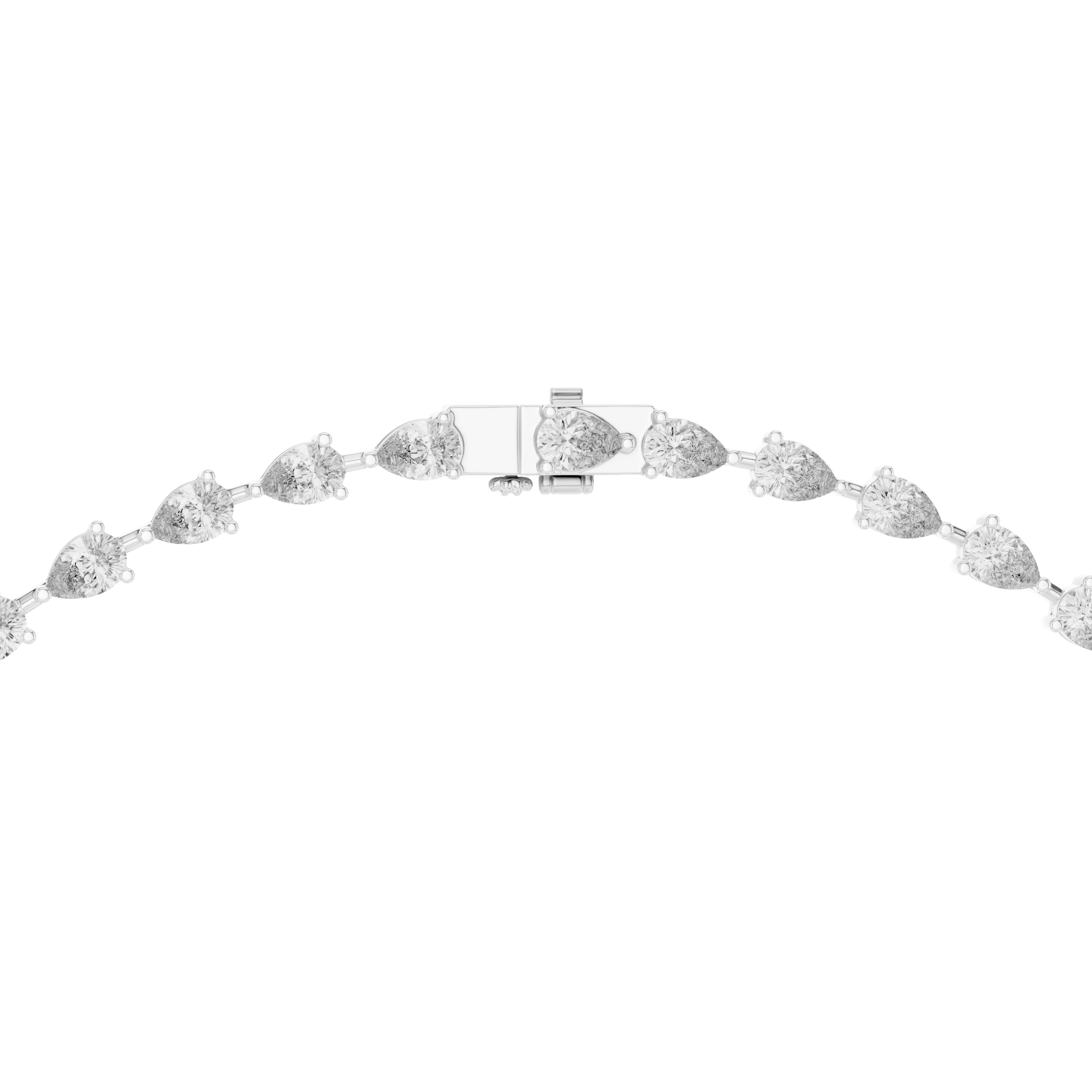 925 Silver Moissanite Lariat Drop Tennis Necklace 14k Gold Plated