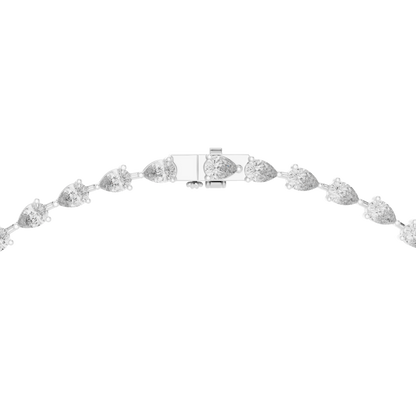 925 Silver Moissanite Lariat Drop Tennis Necklace 14k Gold Plated