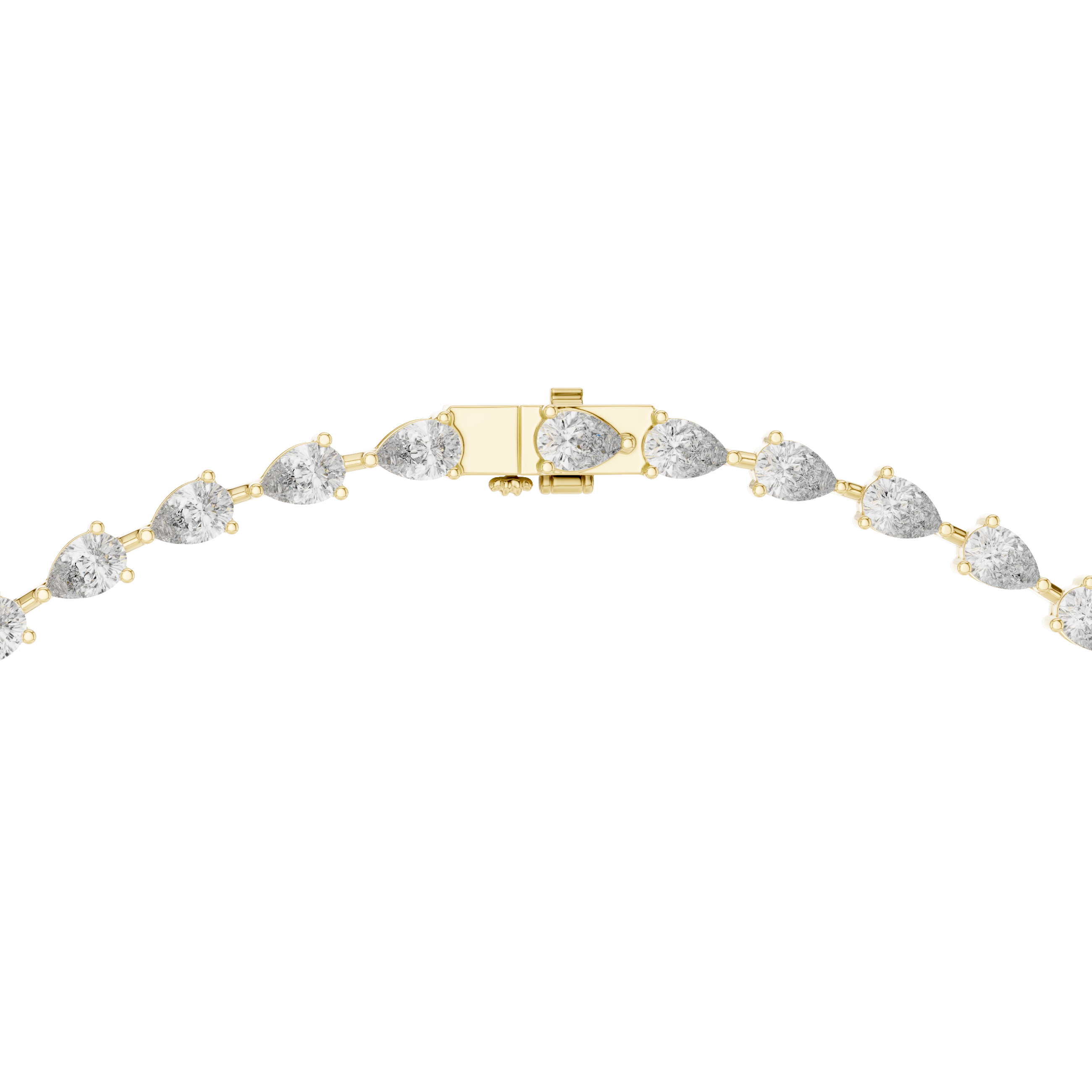 925 Silver Moissanite Lariat Drop Tennis Necklace 14k Gold Plated