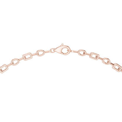 925 Silver Mixed Cut Moissanite Drop Tennis Necklace 14k Gold Plated