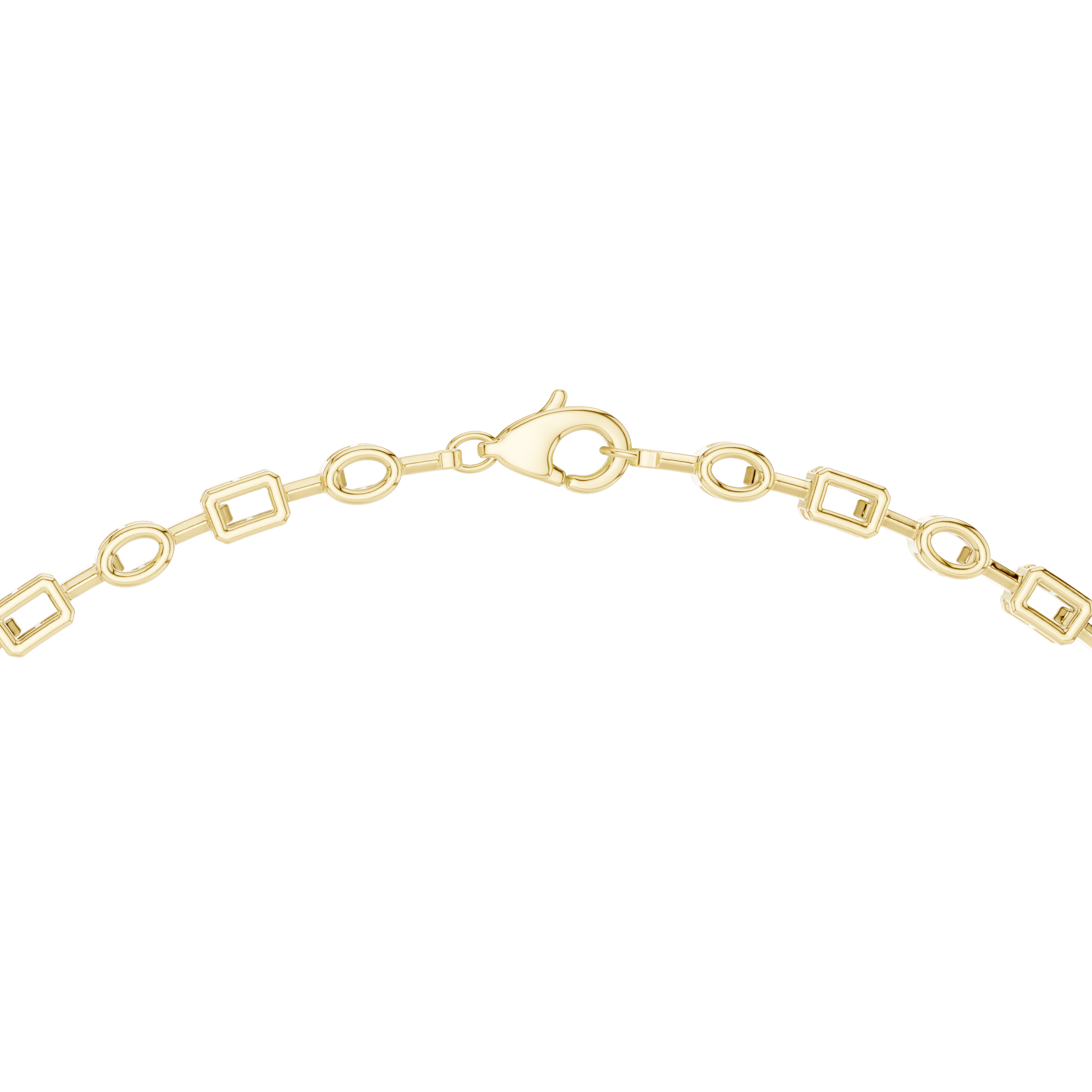 925 Silver Mixed Cut Moissanite Drop Tennis Necklace 14k Gold Plated