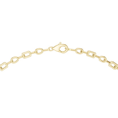 925 Silver Mixed Cut Moissanite Drop Tennis Necklace 14k Gold Plated