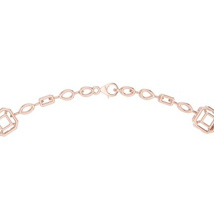 925 Silver Moissanite Drop Chain Necklace 14k Gold Plated