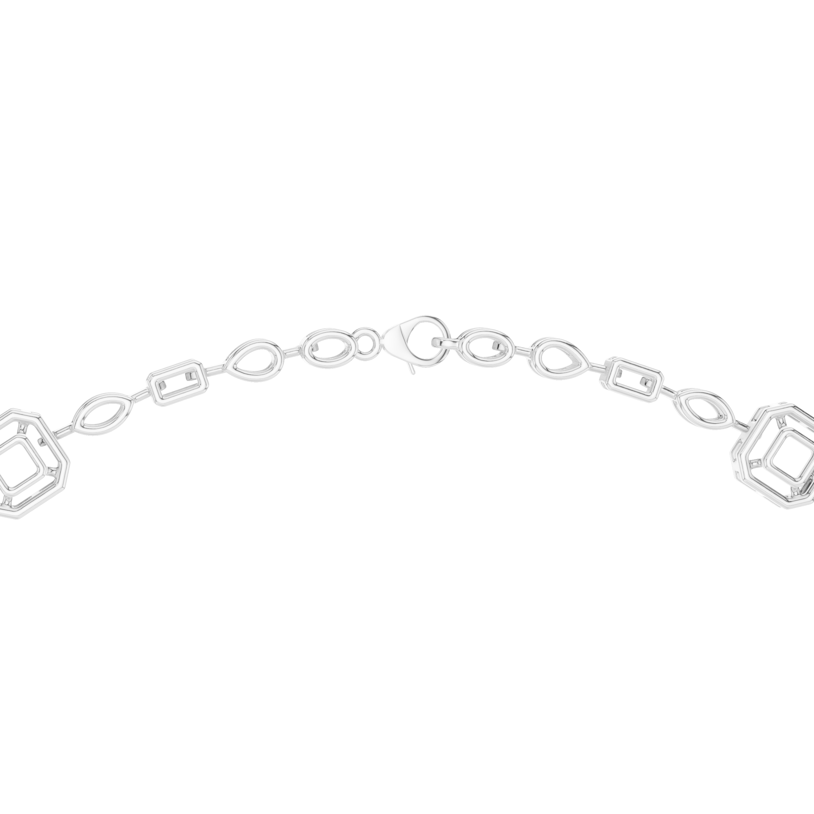 925 Silver Moissanite Drop Chain Necklace 14k Gold Plated