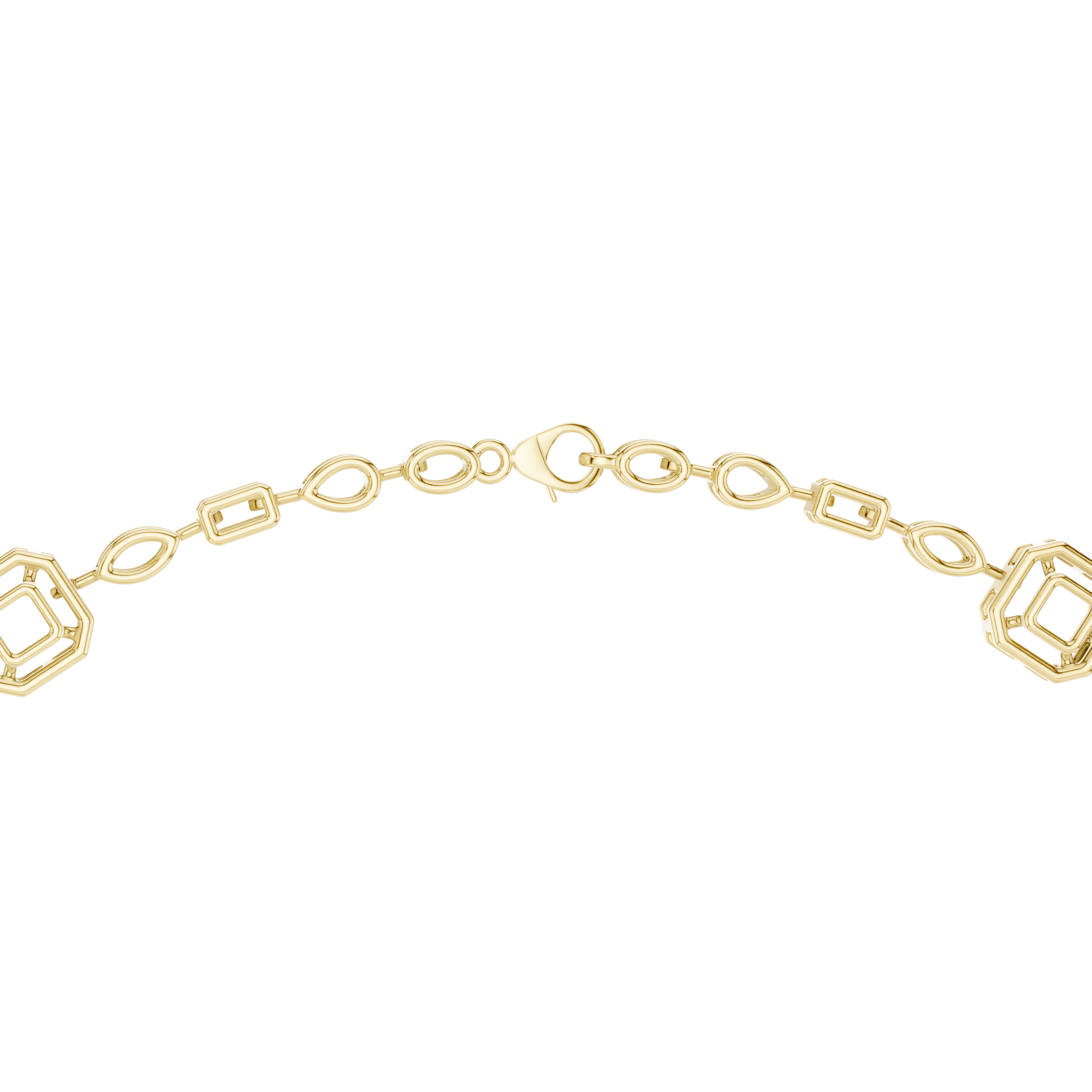 925 Silver Moissanite Drop Chain Necklace 14k Gold Plated