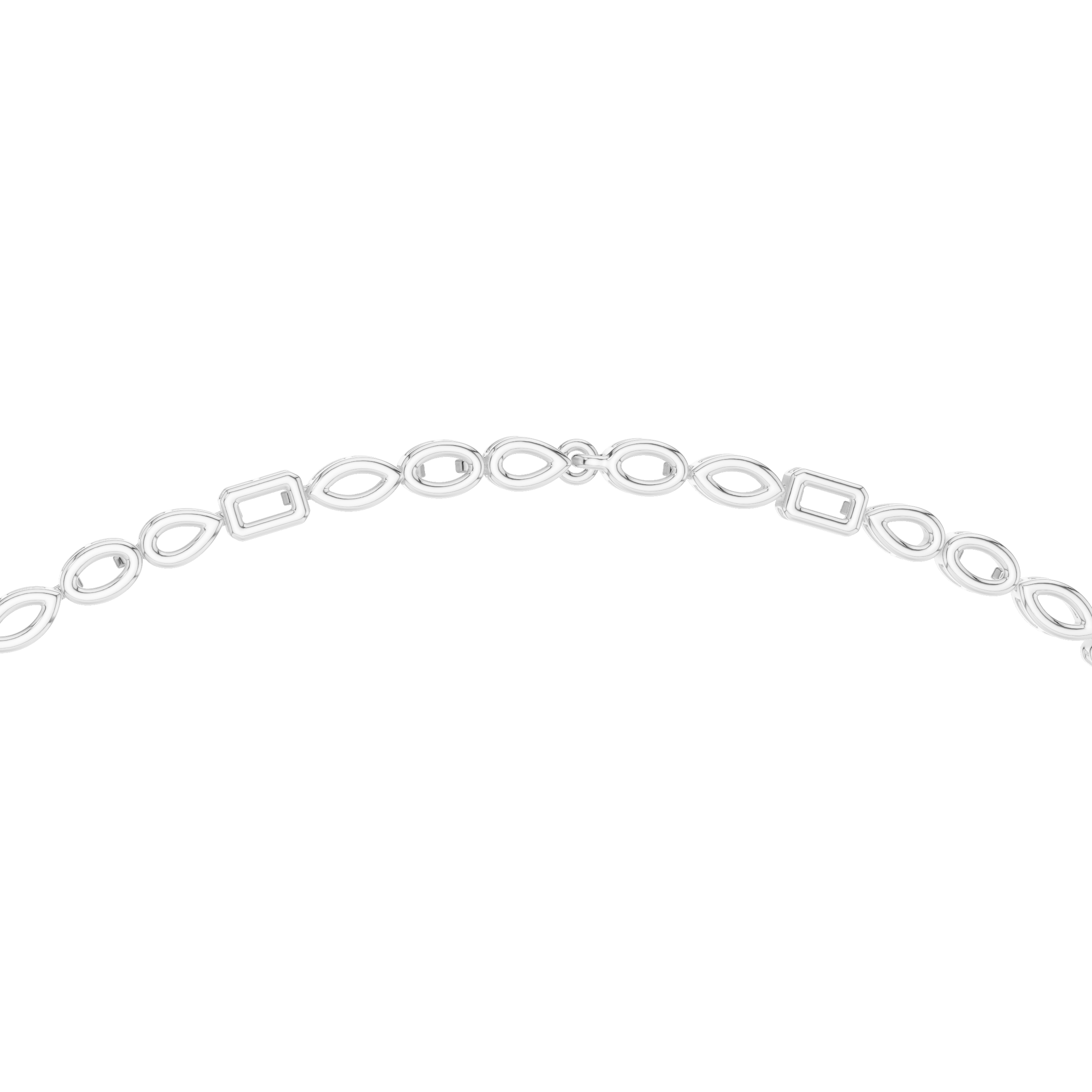 925 Silver Moissanite Geometric Drop Necklace 14k Gold Plated