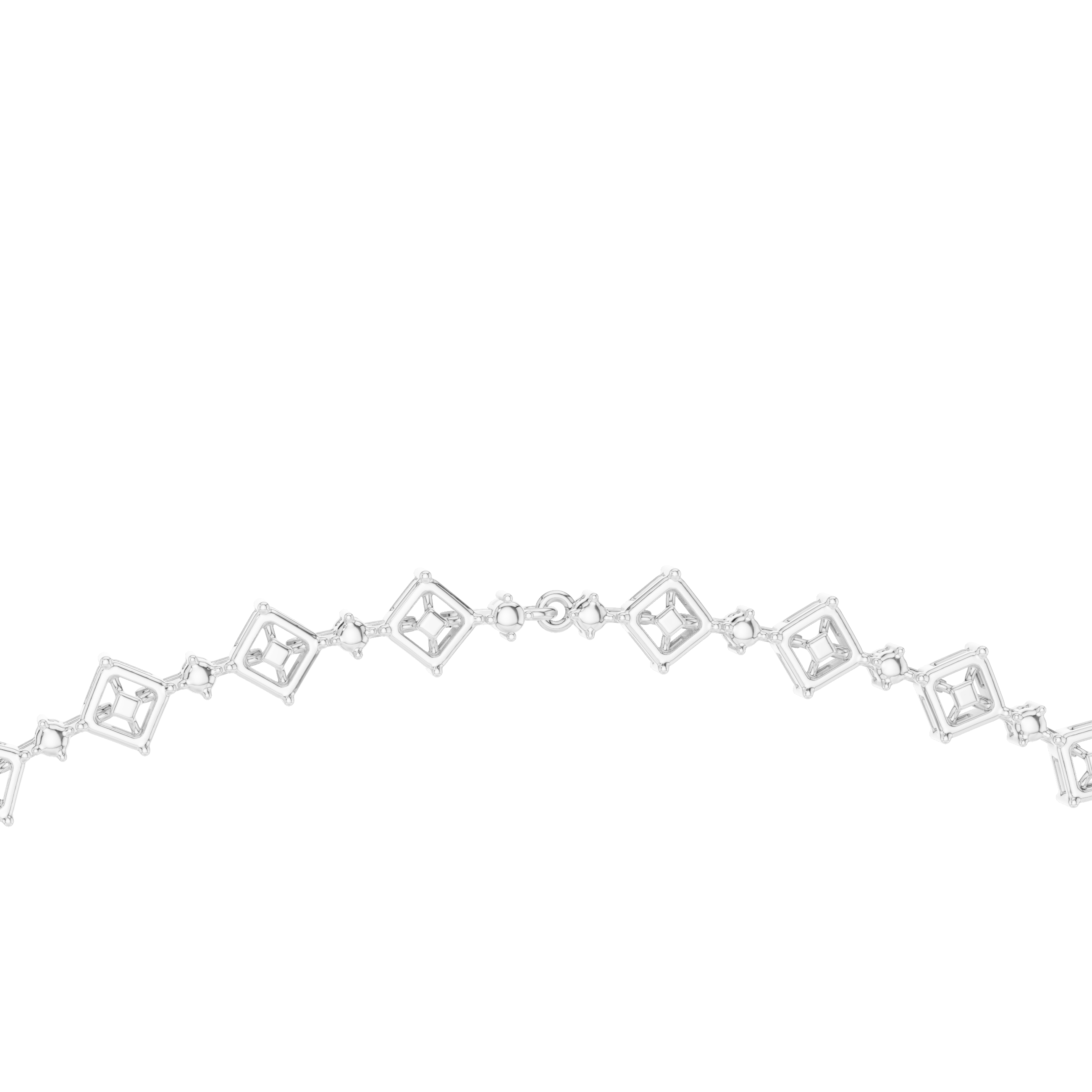 925 Silver Moissanite Mixed-Cut Halo Drop Necklace 14k Gold Plated