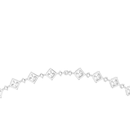 925 Silver Moissanite Mixed-Cut Halo Drop Necklace 14k Gold Plated