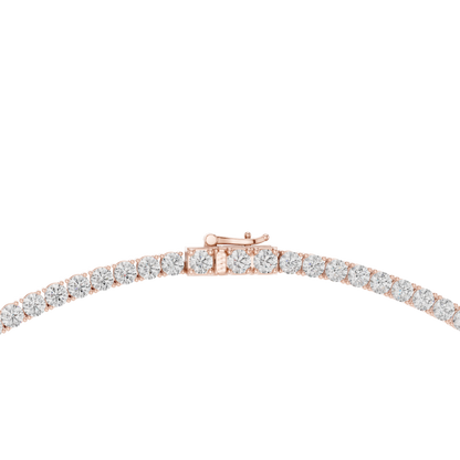 925 Silver Moissanite Tennis Necklace 14k Gold Plated