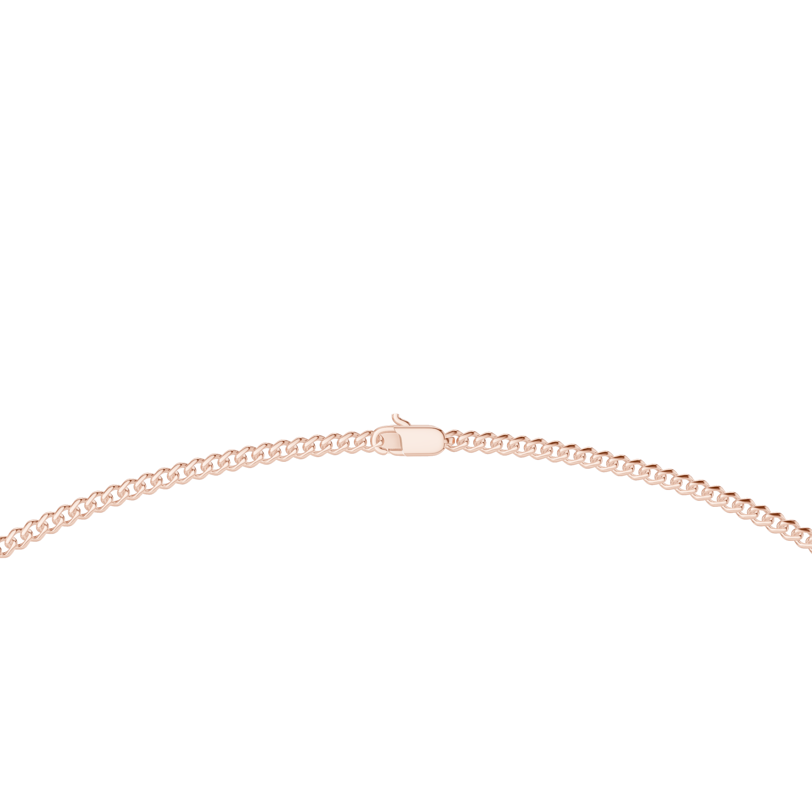 925 Silver 3mm Cuban Chain Necklace 14k Gold Plated