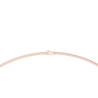 925 Silver 3mm Cuban Chain Necklace 14k Gold Plated