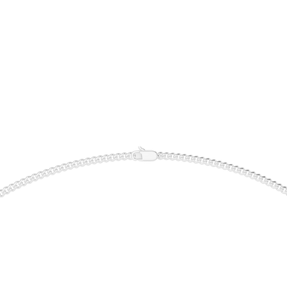 925 Silver 3mm Cuban Chain Necklace 14k Gold Plated