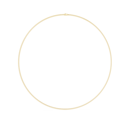925 Silver 3mm Cuban Chain Necklace 14k Gold Plated