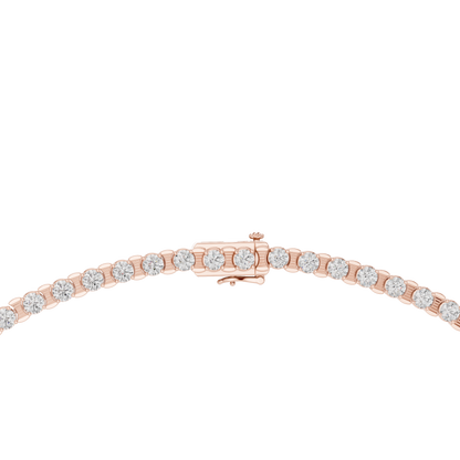 925 Silver Moissanite Tennis Necklace 14k Gold Plated