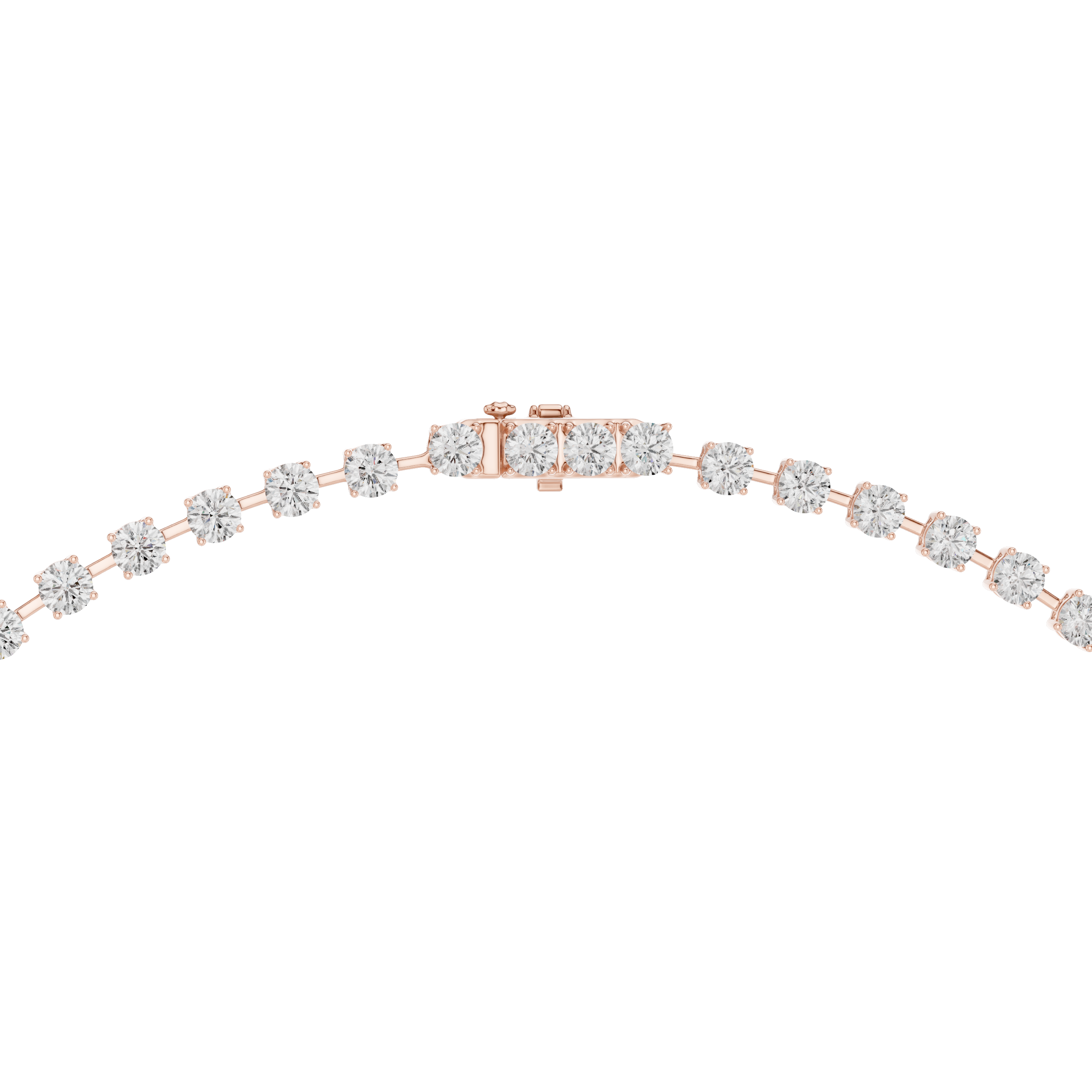 925 Silver Moissanite Drop Tennis Necklace 14k Gold Plated