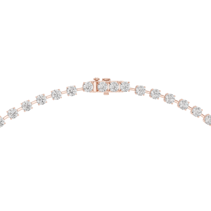 925 Silver Moissanite Drop Tennis Necklace 14k Gold Plated