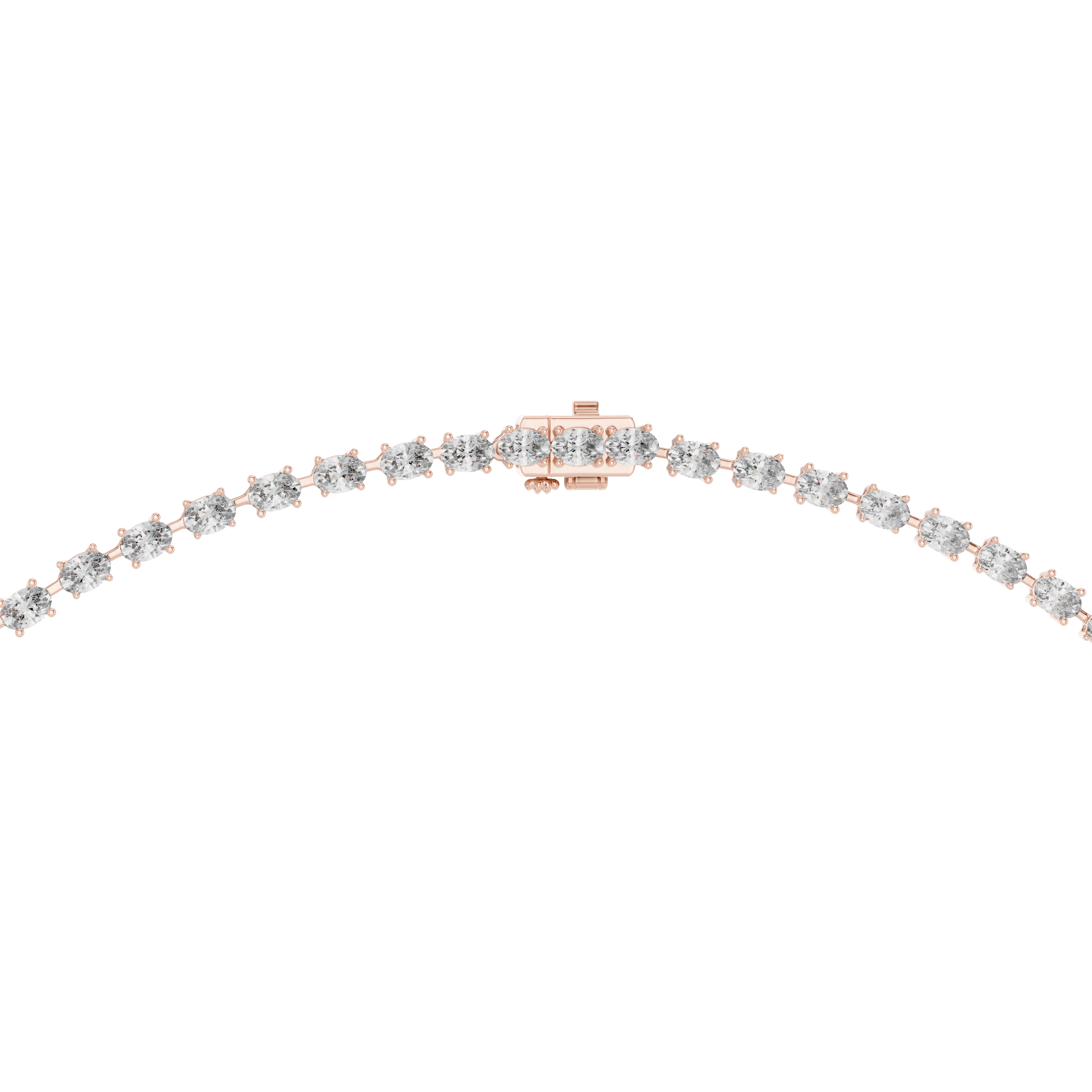 925 Silver Moissanite Drop Tennis Necklace 14k Gold Plated