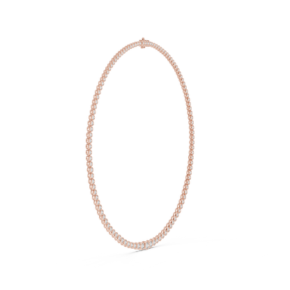 925 Silver Moissanite Bezel Tennis Necklace 14k Gold Plated