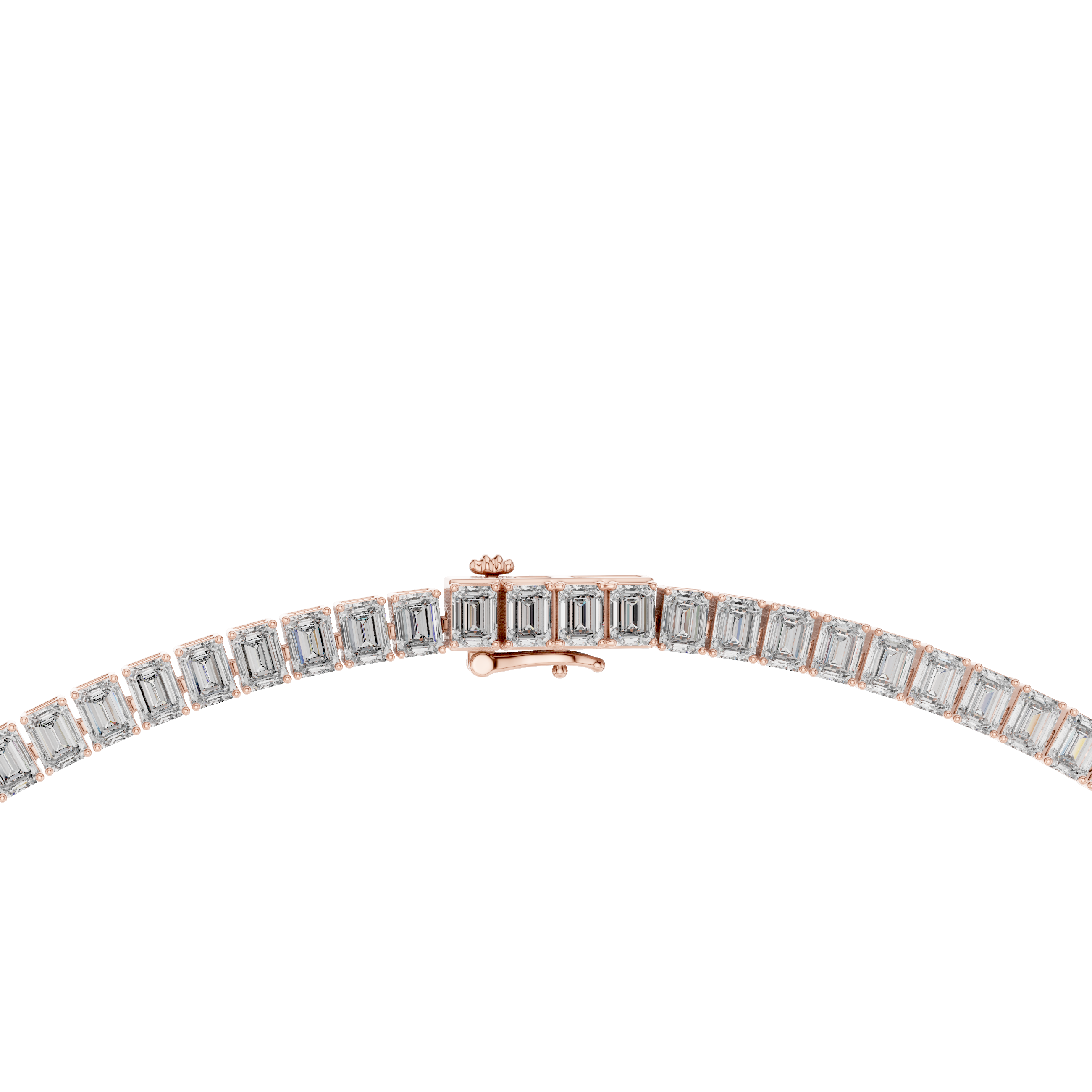 925 Silver Moissanite Tennis Necklace 14k Gold Plated