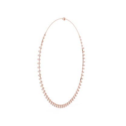 925 Silver Moissanite Chain Choker Necklace 14k Gold Plated