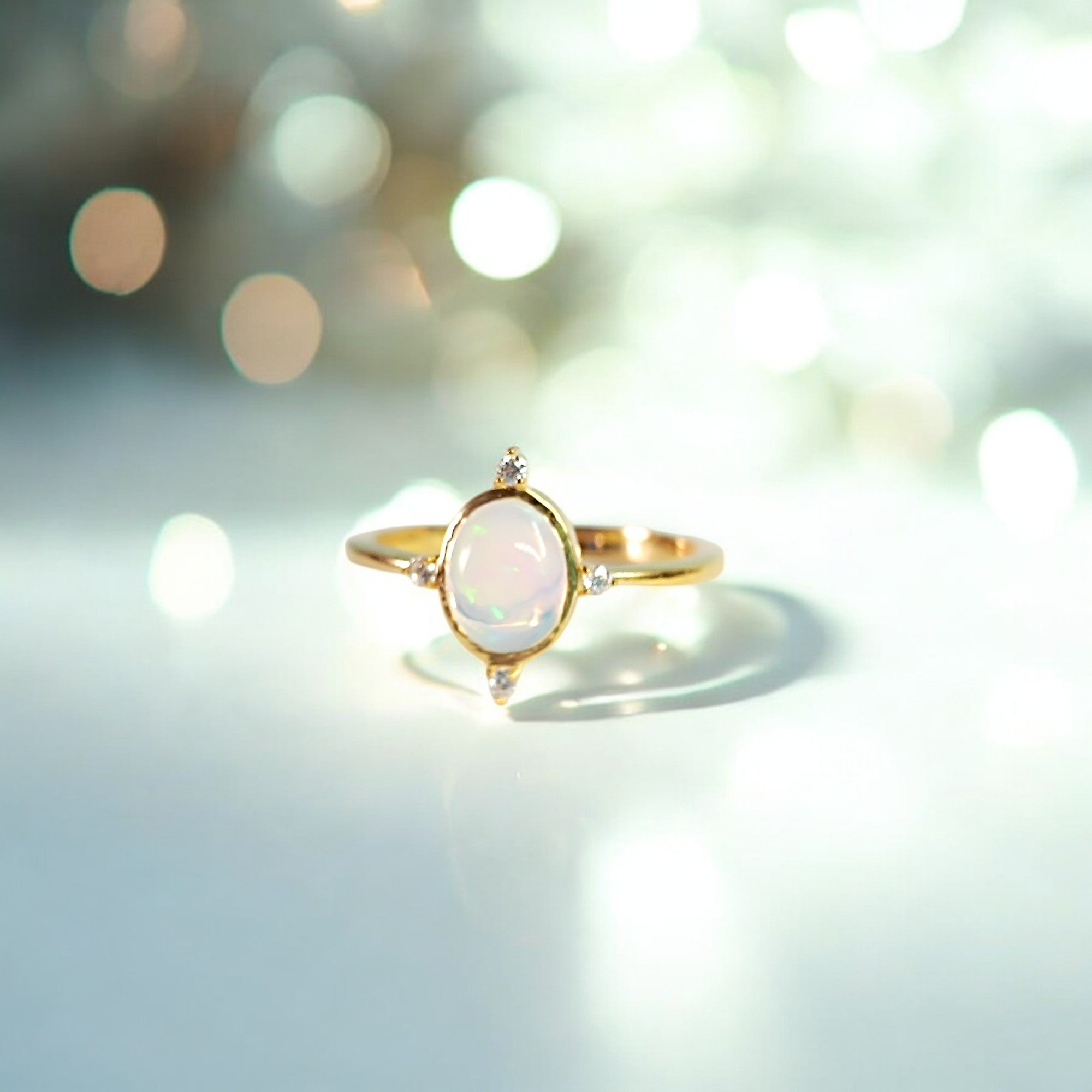 RKC 1.20 Carat Oval Cut Fire Opal 14k Gold Plated Wedding Engagement Ring Weight 3 gm