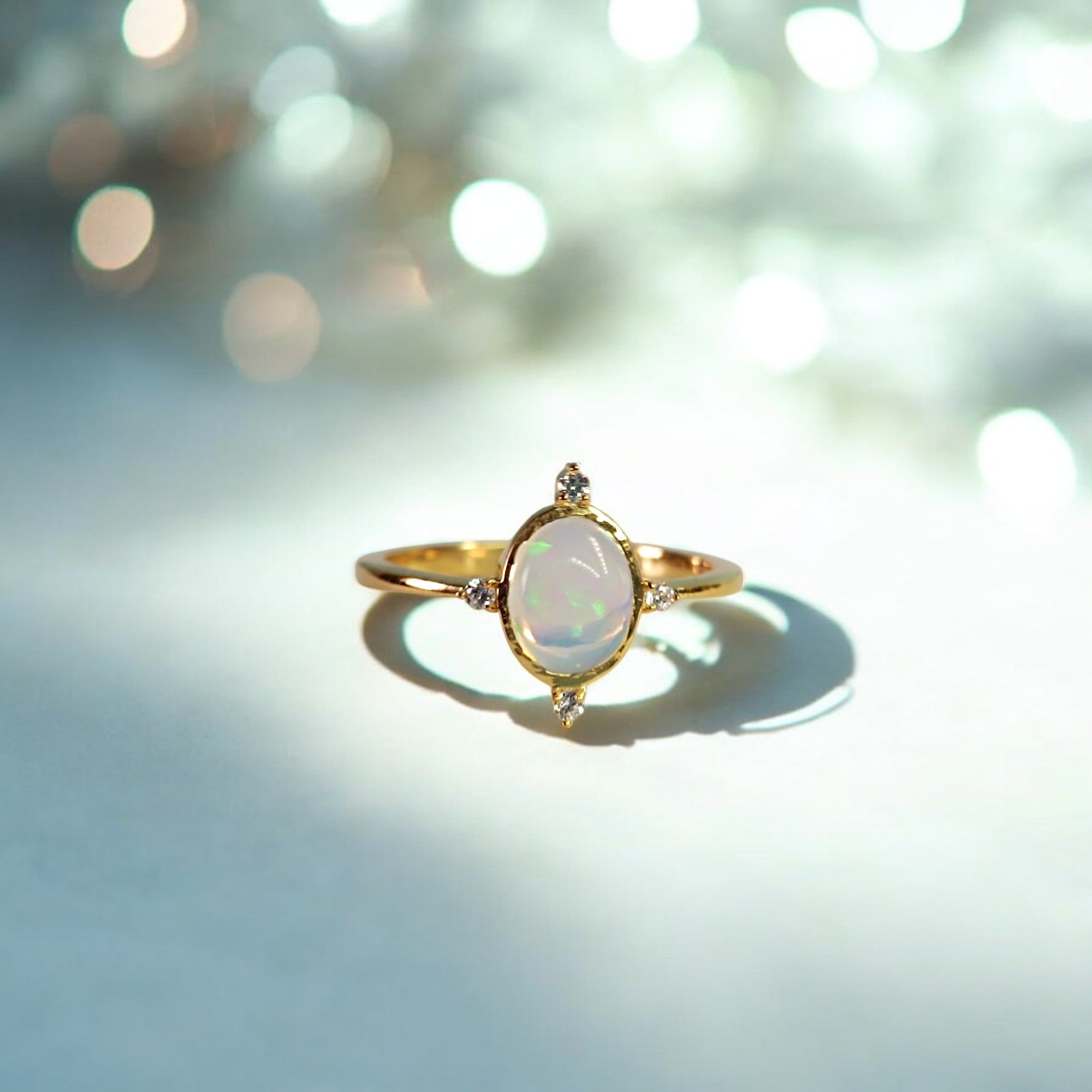 RKC 1.20 Carat Oval Cut Fire Opal 14k Gold Plated Wedding Engagement Ring Weight 3 gm