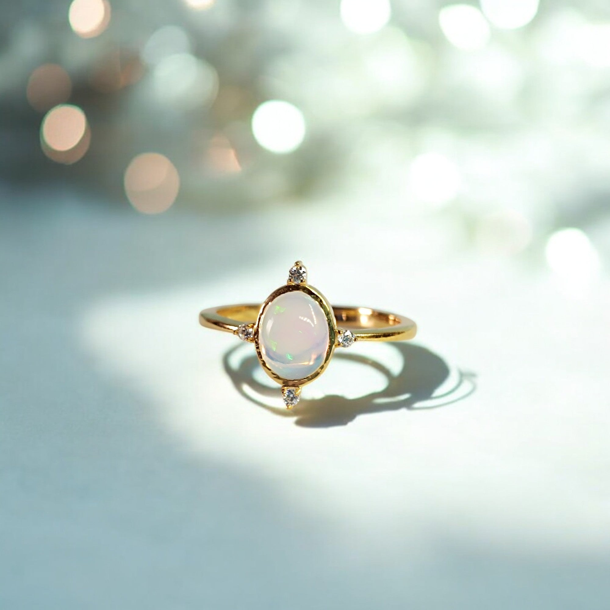 RKC 1.20 Carat Oval Cut Fire Opal 14k Gold Plated Wedding Engagement Ring Weight 3 gm