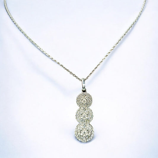 Ciondolo luce per amante in moissanite da 1,18 ct, argento sterling RKC 925, finitura in oro bianco 14k, peso 5,00 g, altezza 38,00 mm