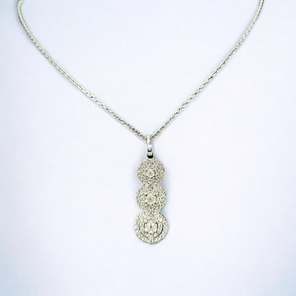 RKC 925 Sterling Silber 1,18 ct Moissanit Lover's Light-Anhänger, 14-karätiges Weißgold-Finish, Gewicht 5,00 g, Höhe 38,00 mm