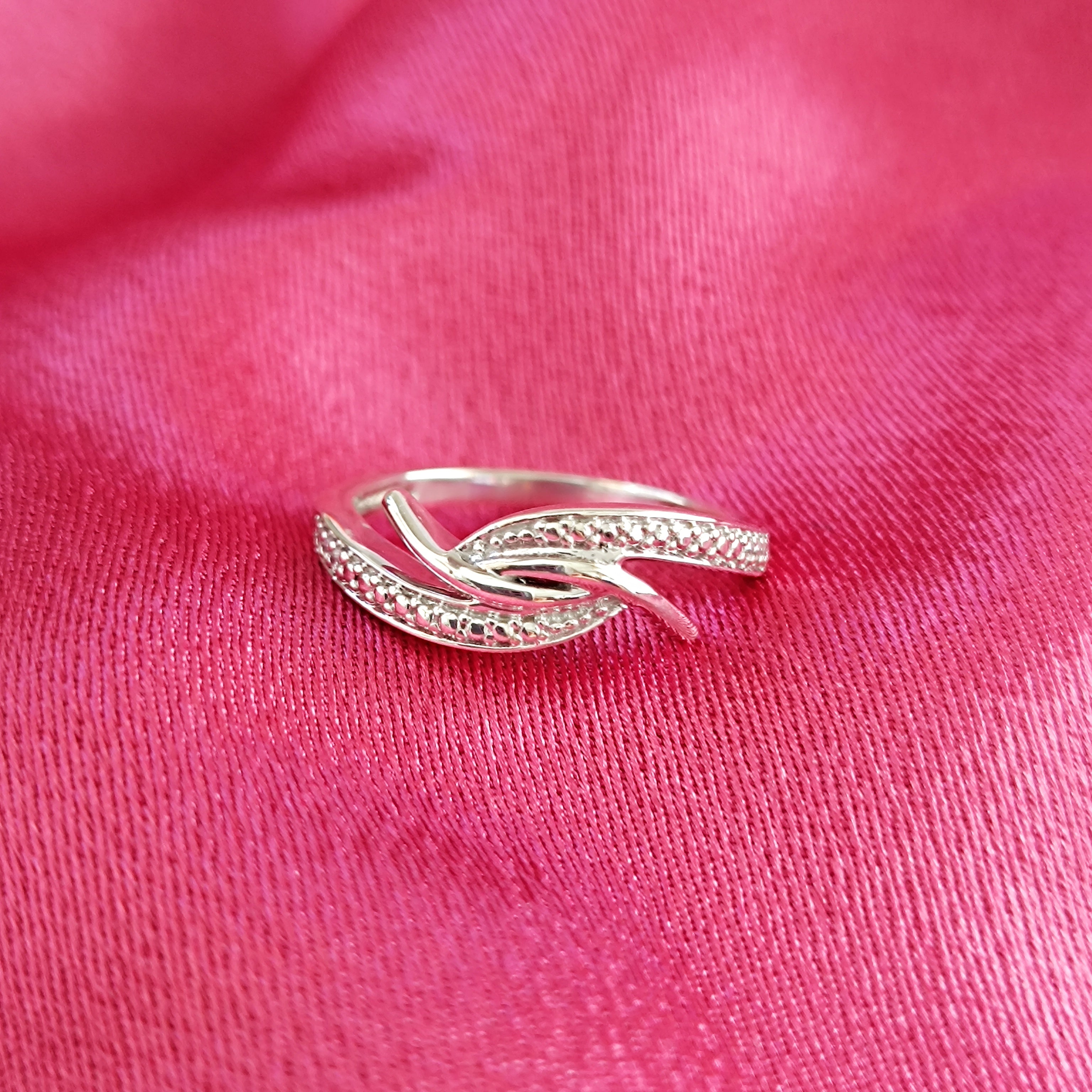 Anello nuziale di fidanzamento in argento con promessa RKC per donna, argento sterling 925, placcato oro bianco 14 carati, peso 3,1 g, larghezza 1,7 mm