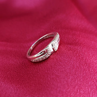 Fede nuziale di fidanzamento in Moissanite con taglio rotondo RKC, argento sterling 925, placcato in oro bianco 14k, peso 2,6 g, larghezza 1,5 mm